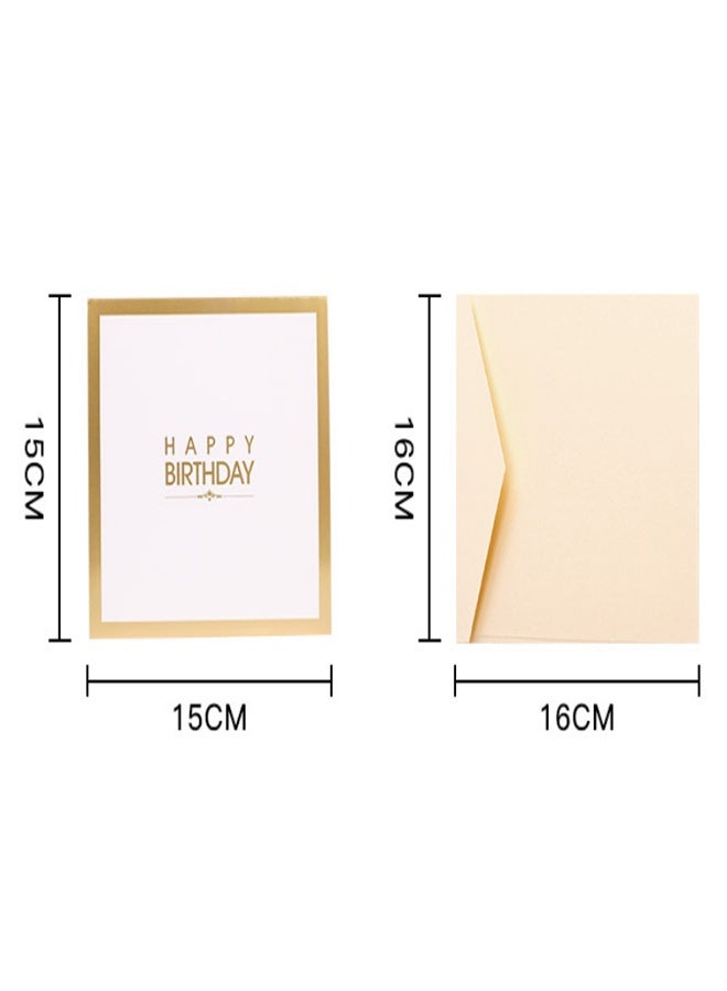 بطاقة عيد ميلاد، بطاقات تهنئة ثلاثية الأبعاد على شكل كعكة عيد ميلاد، بطاقات مصنوعة يدويًا مع مغلف (كعكة عيد ميلاد) - Image 4